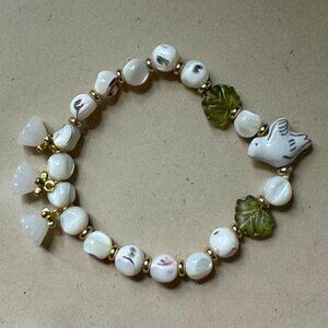 OOAK Handmade Stretch Peace Bracelet size 6.7" S/M